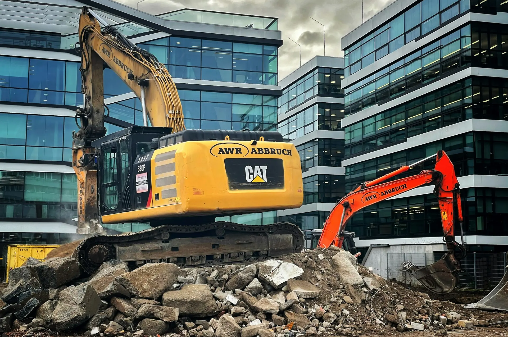 Clearing next to live buildings