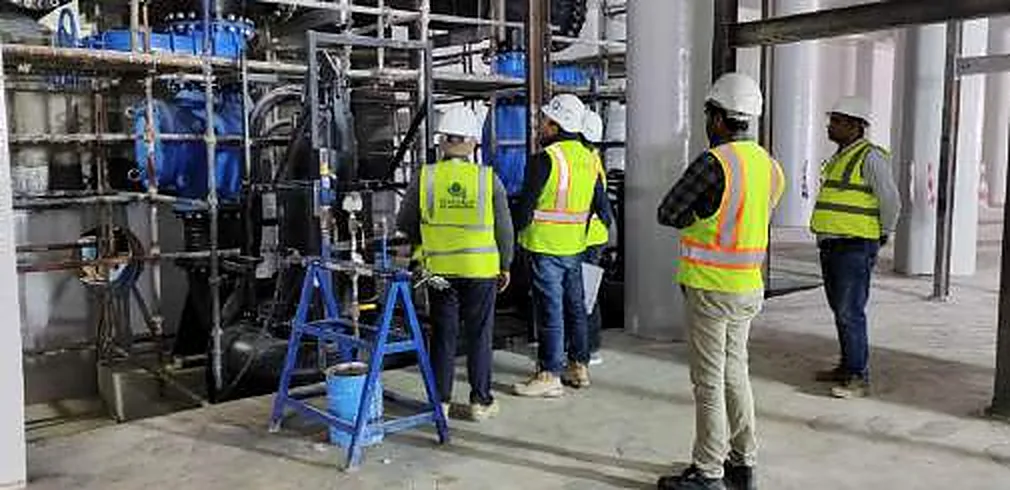 MEP team at the pump station, King Salman Park